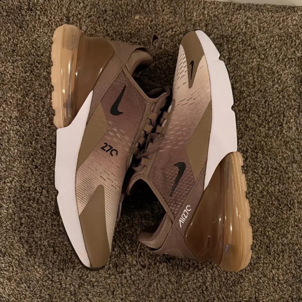 NIKE Men's Air Max 270 Mink Brown Shoes Size 10